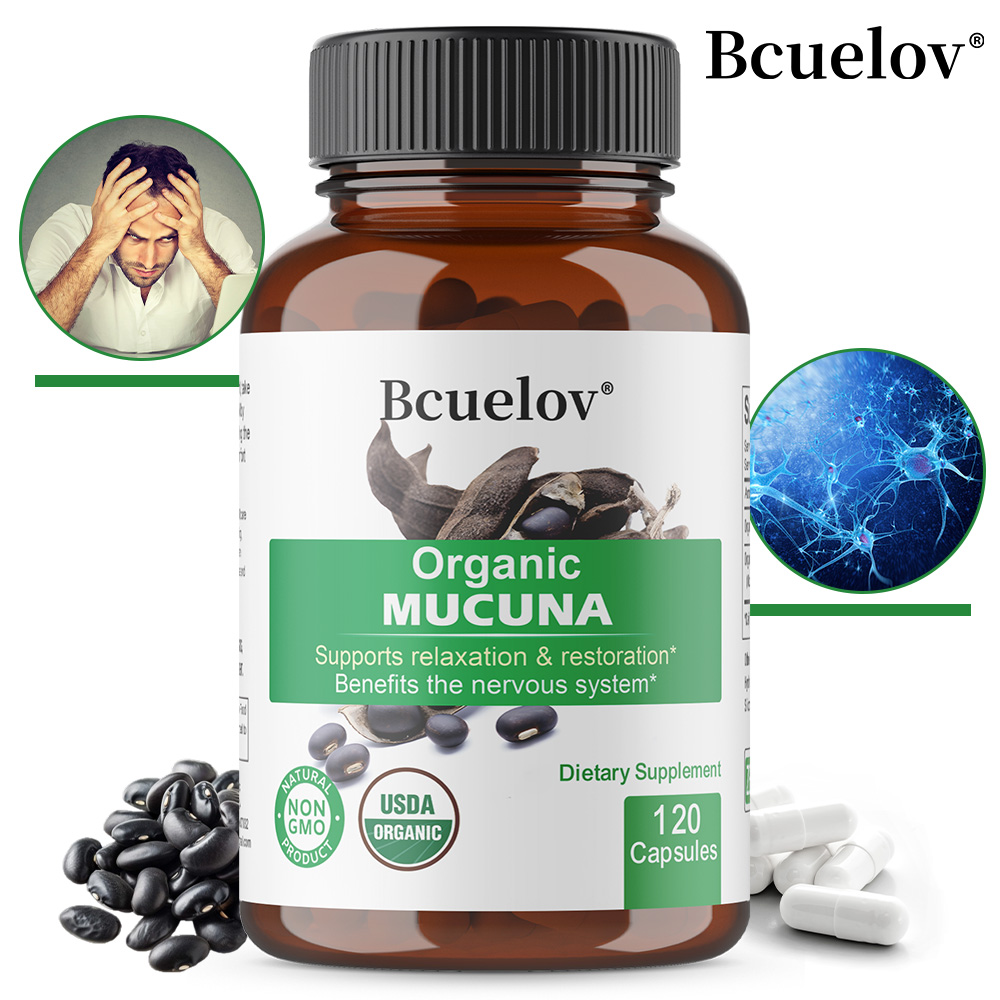 Cápsulas de Mucuna Orgânicas - - Tulsi Holy Basil avaliação e preço