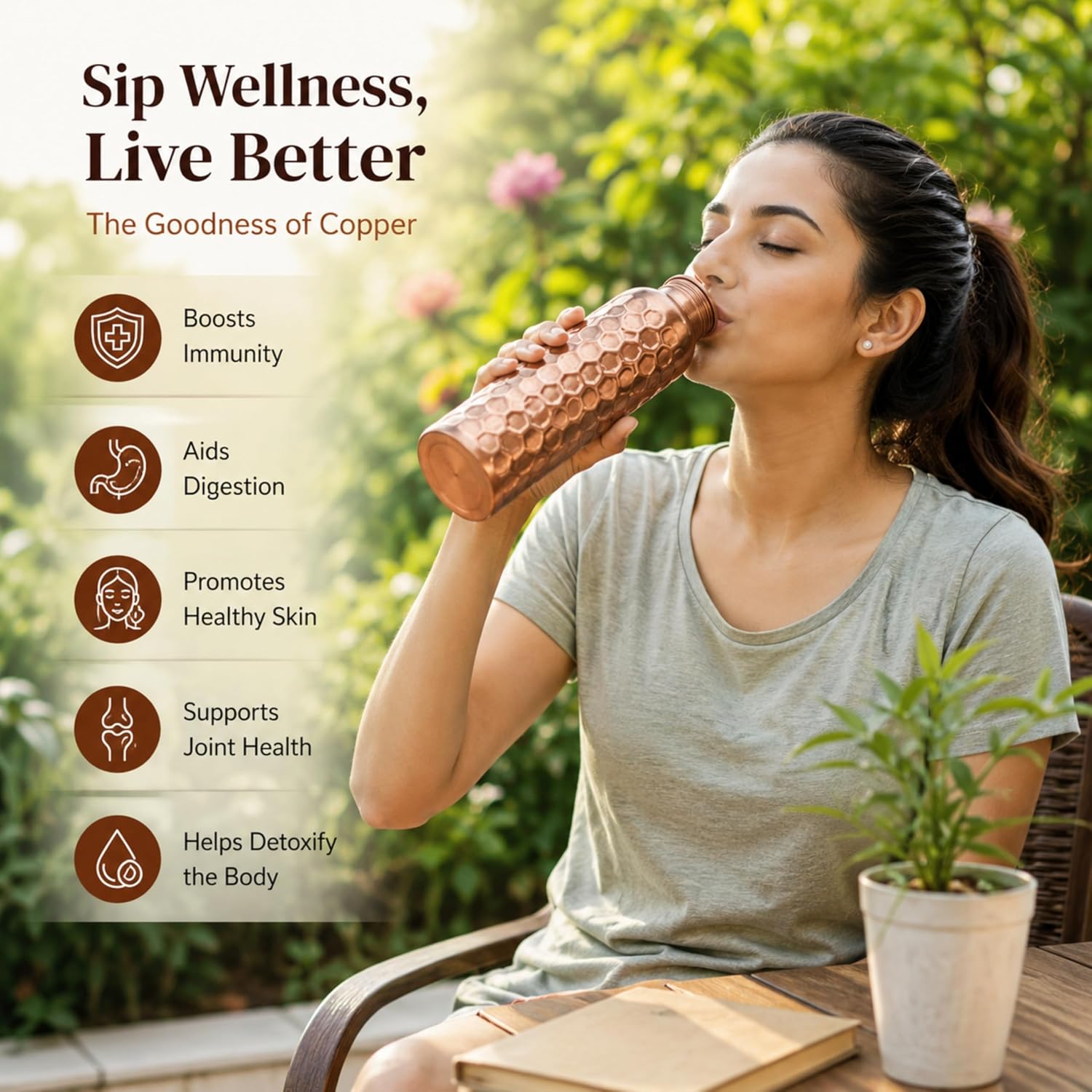 Conjunto de 3 Garrafas de Água - Ayurvedic & Herbal Wellness Kits avaliação e preço