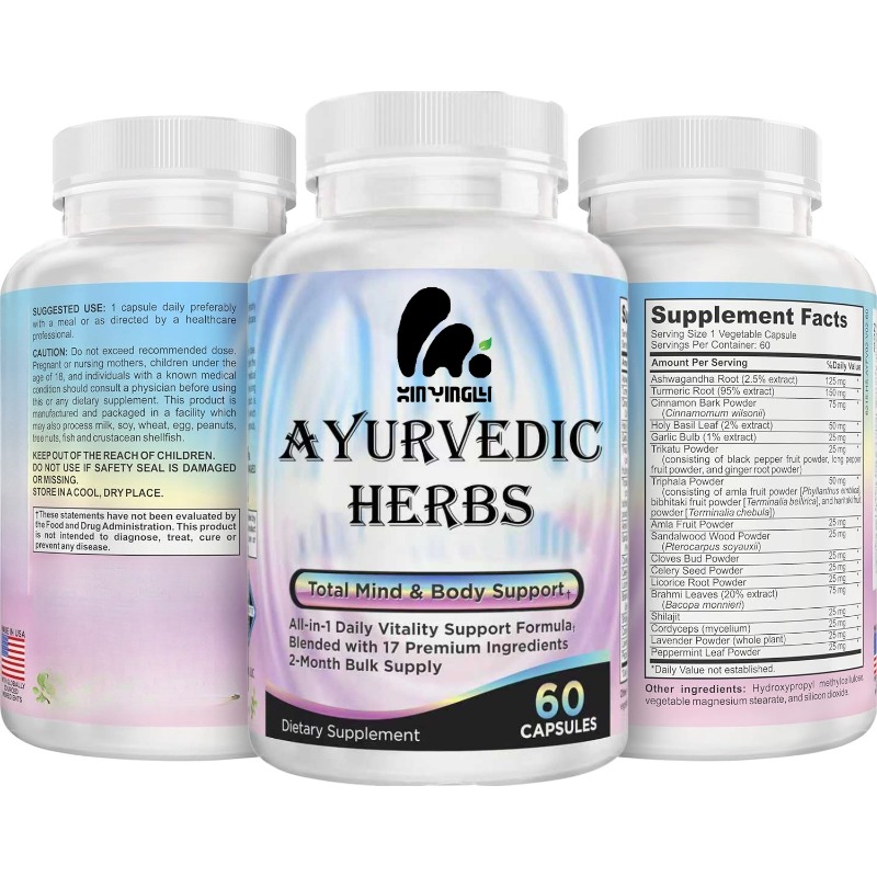 60 cápsulas de complexo herbal - Ayurvedic & Herbal Wellness Kits avaliação e preço