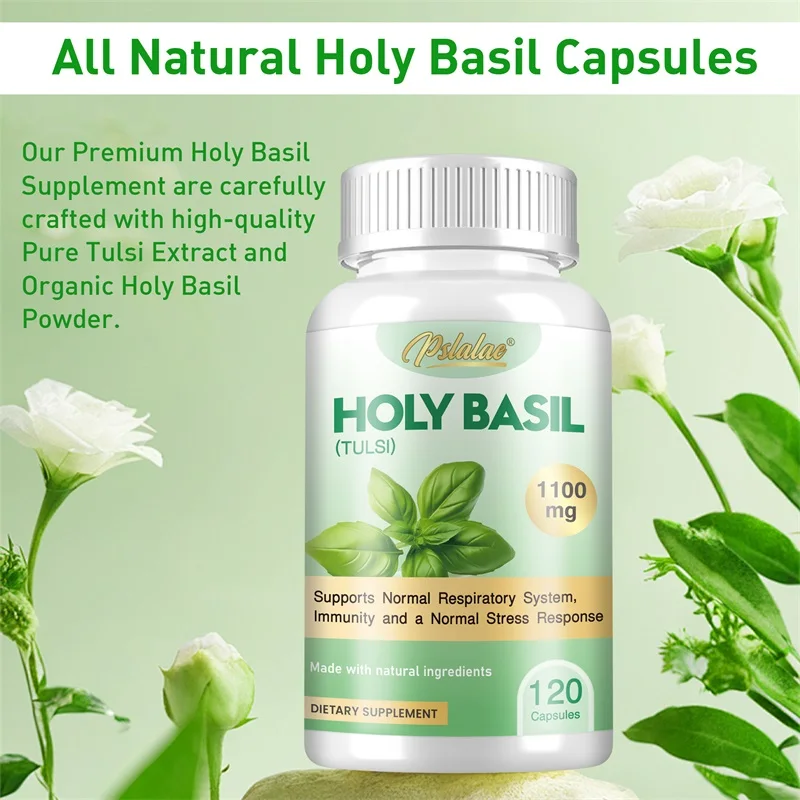 Cápsulas de manjericão sagrado - Tulsi Holy Basil avaliação e preço