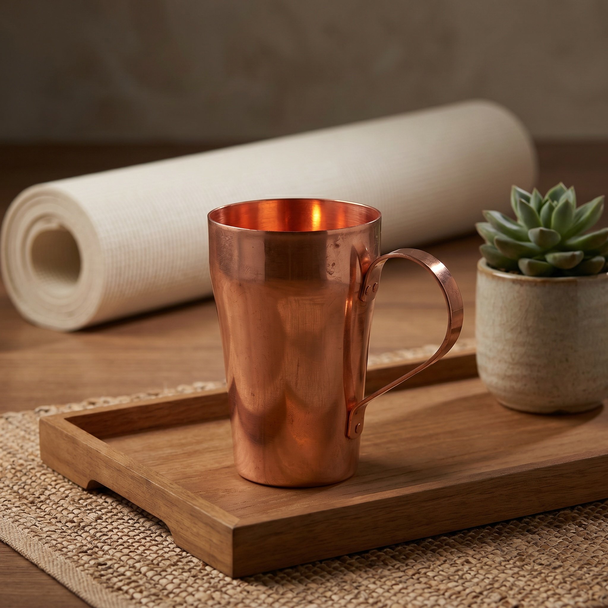 Copo de Cobre Puro para Beber, - Ayurvedic & Herbal Wellness Kits avaliação e preço